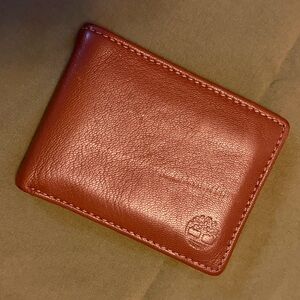 Timberland Leather Card Holder Wallet - Brown